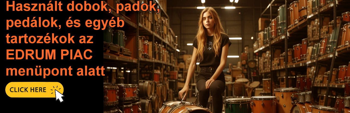 használt dobok egy raktárban